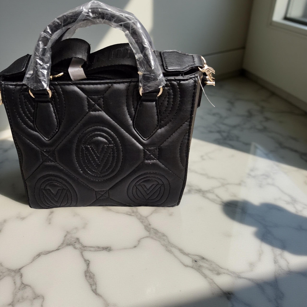 Nww Valentino Orlandi Black Quilted Handbag